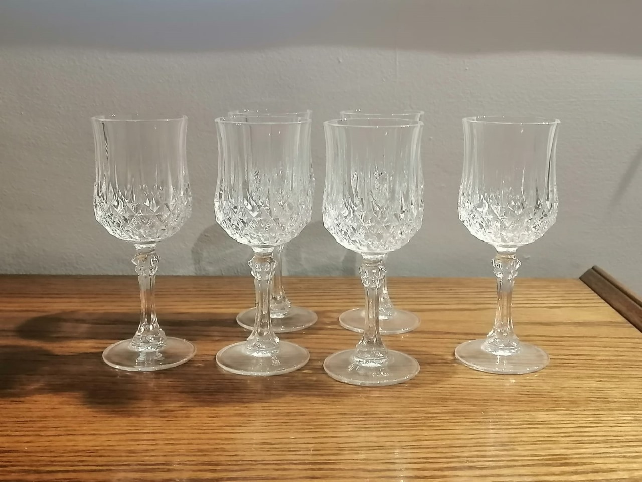 Juego de 6 copas vino cristal D'Arques - Imagen 2