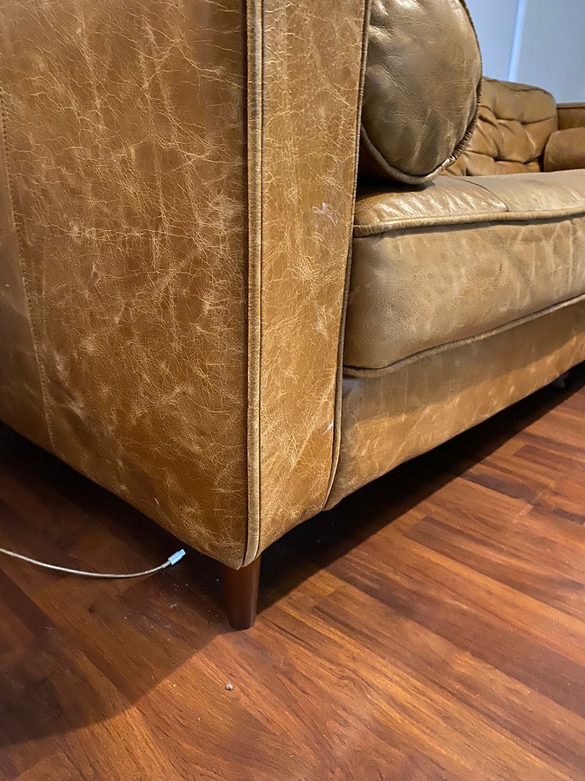 Sofá 3 cuerpos cuero - Imagen 4