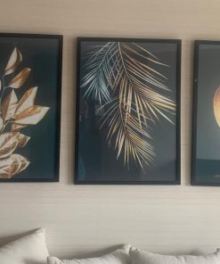 Trío láminas enmarcadas tonos grises