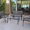 Juego de terraza 4 piezas metálico