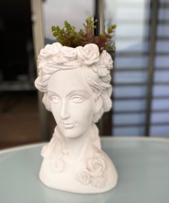 Macetero yeso pintado