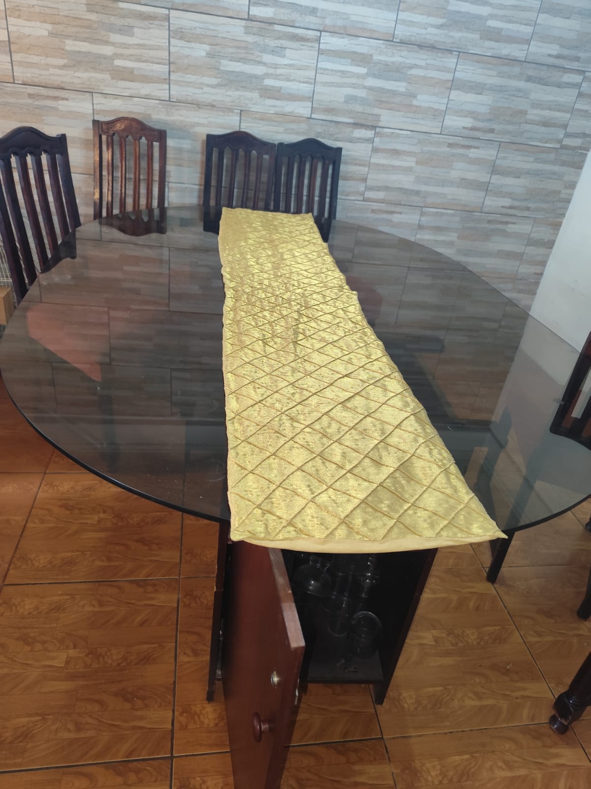 Juego comedor vidrio y 6 sillas - Imagen 2