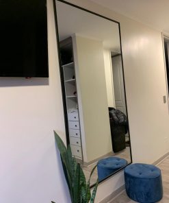 Espejo borde negro grande