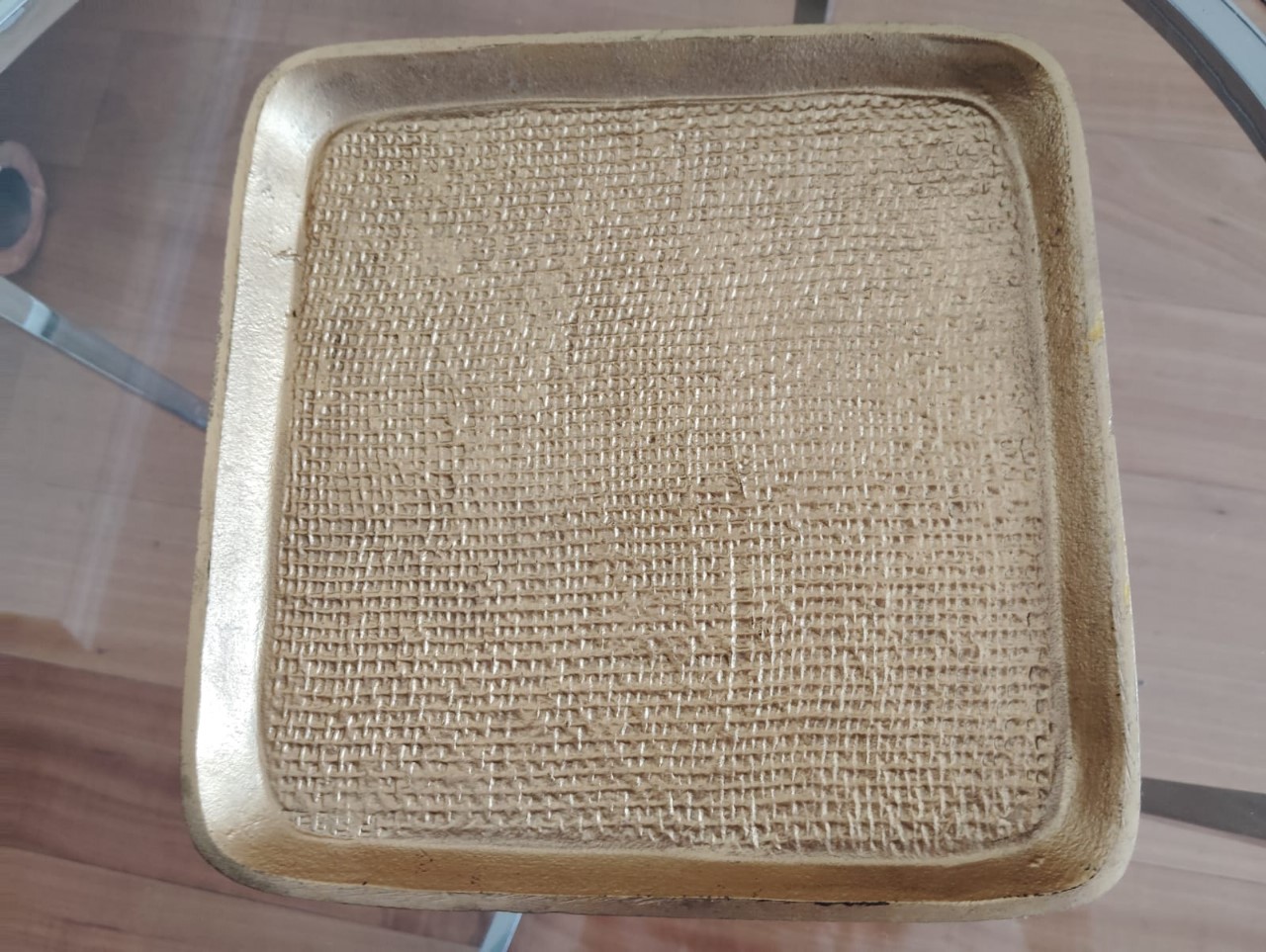 Bandeja cuadrada metal