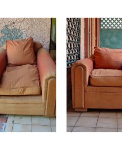 Sillones tela terracota