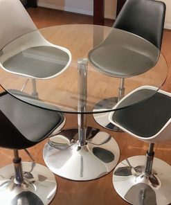 Juego comedor vidrio y 4 sillas tulip Eero Saarine