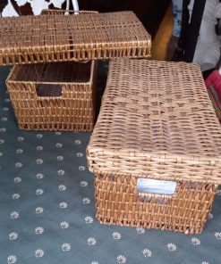 Par cajas mimbre