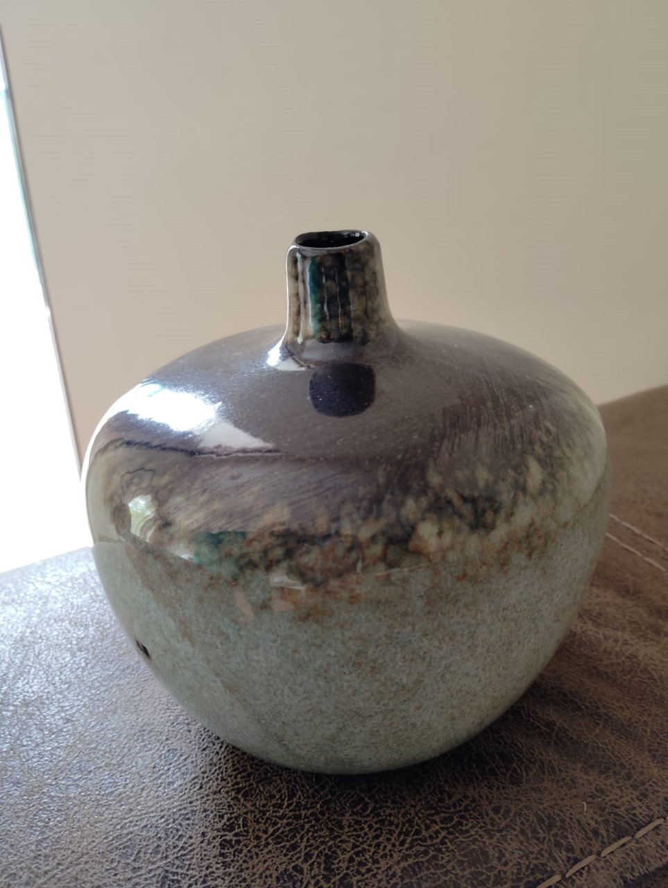 Botellón cerámica degrade tonos tierra