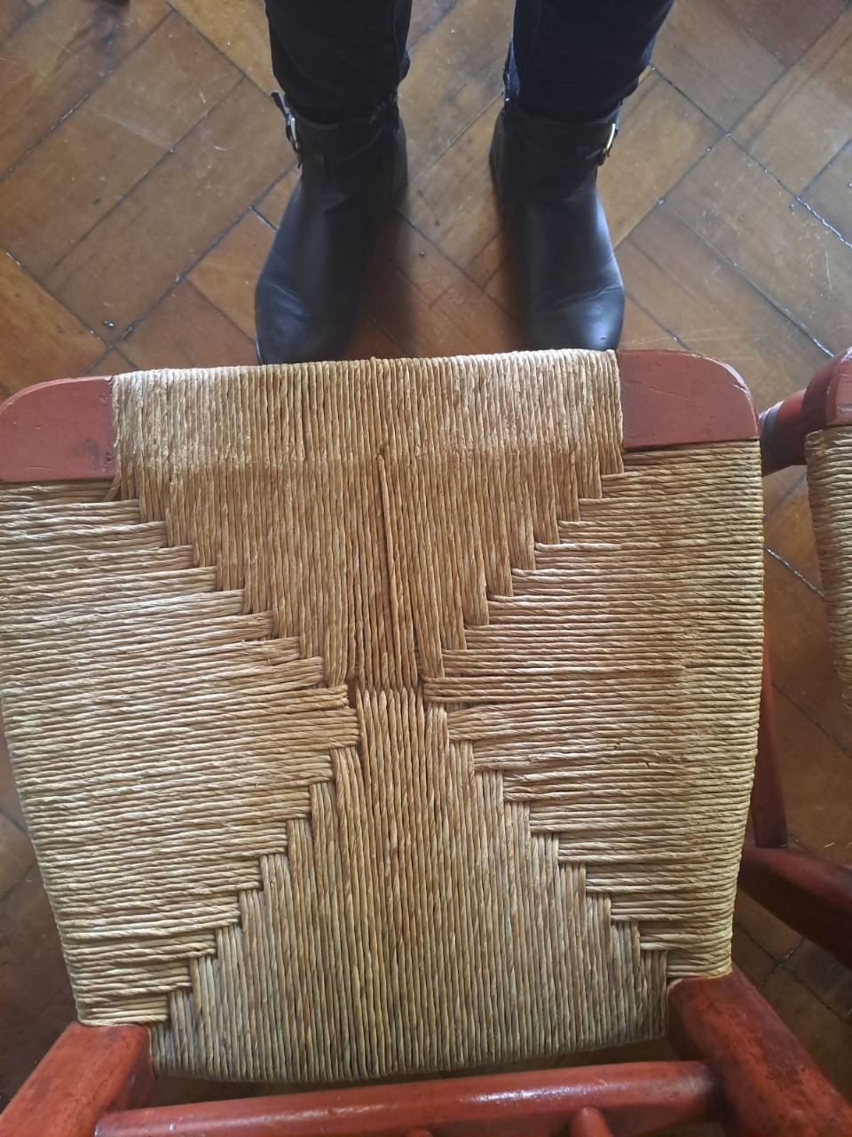 Par sillas tejidas madera - Imagen 2