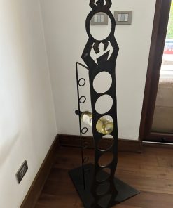 Porta botellas fierro envejecido