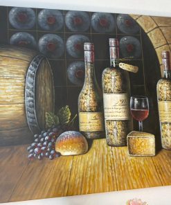 Cuadro bodegón vinos