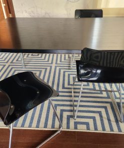 Juego 3 sillas acrílico metal