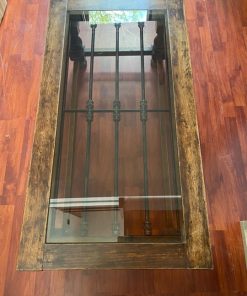 Mesa de centro vidrio y madera