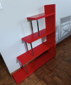 Librero rojo lateral lacado
