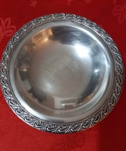 Fuente de peltre redonda