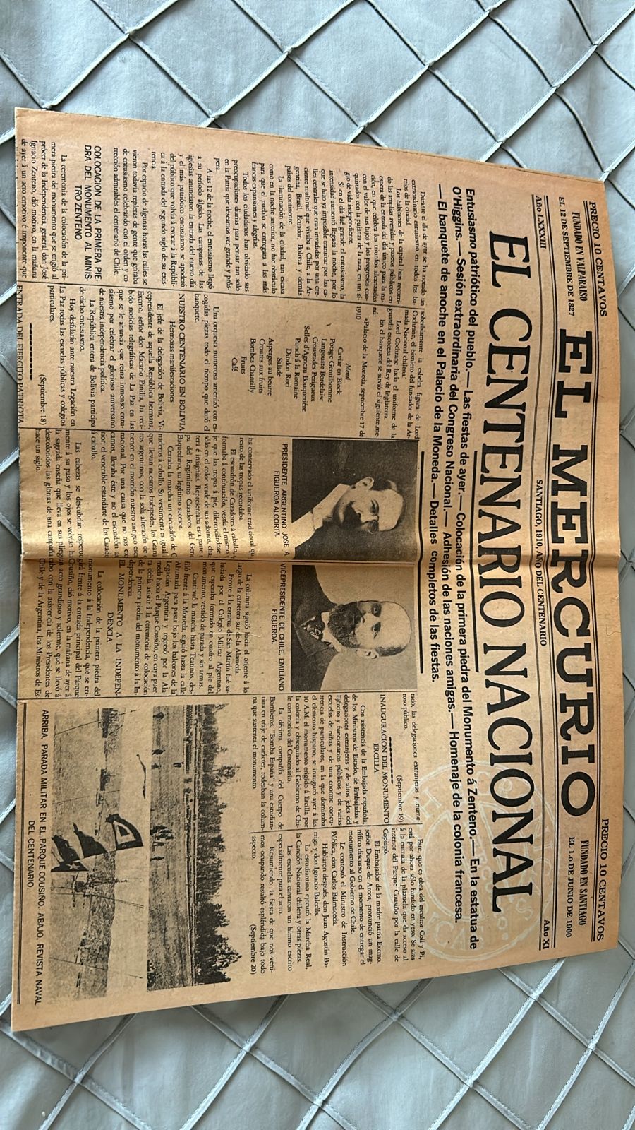 Lote de 10 diarios Mercurio de 1900 - Imagen 2