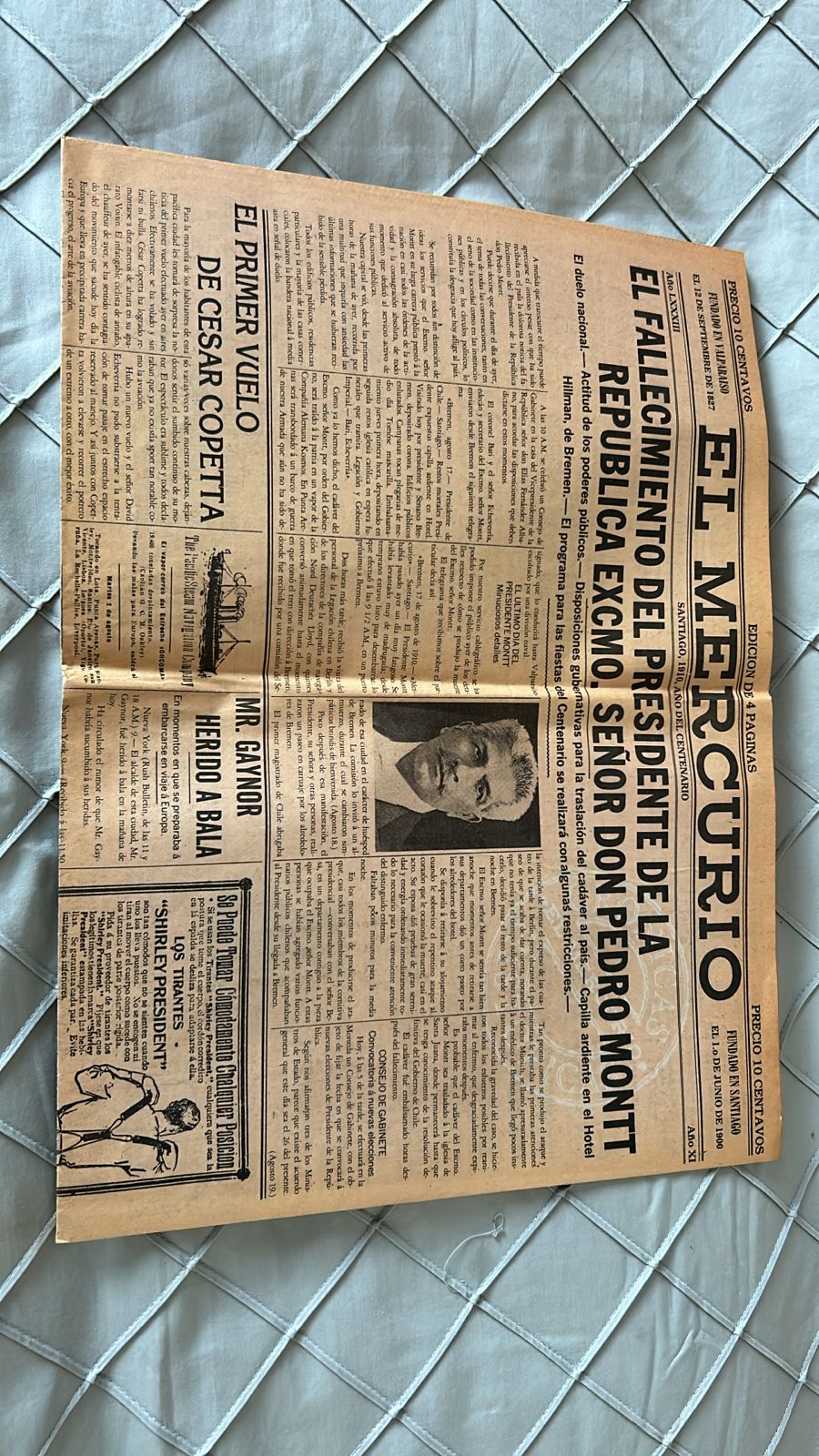 Lote de 10 diarios Mercurio de 1900 - Imagen 3