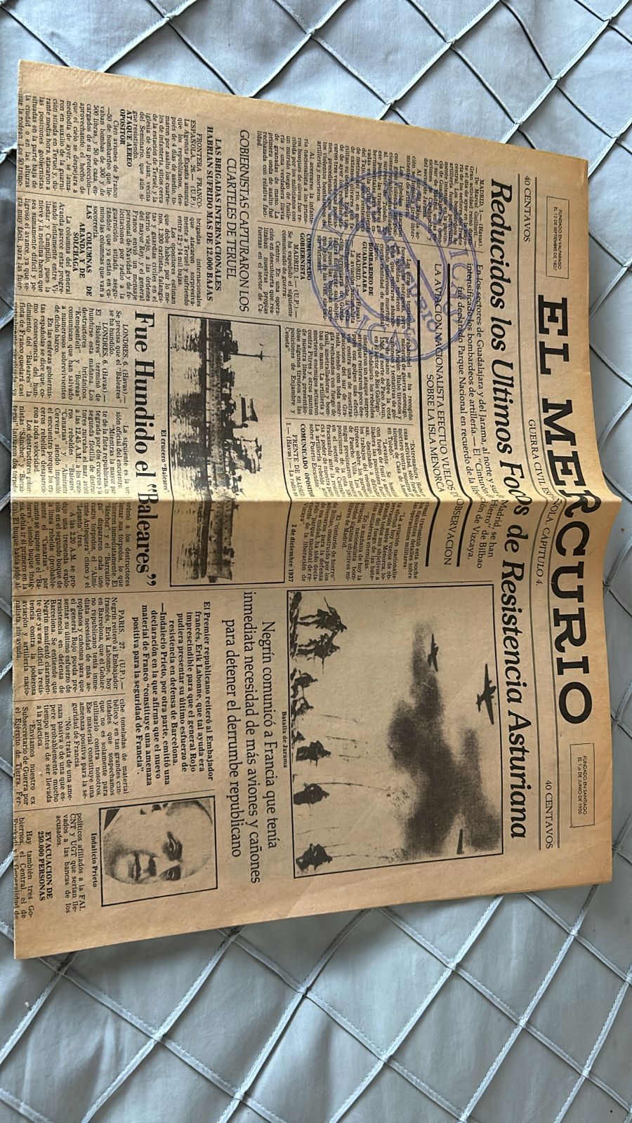 Lote de 10 diarios Mercurio de 1900 - Imagen 5