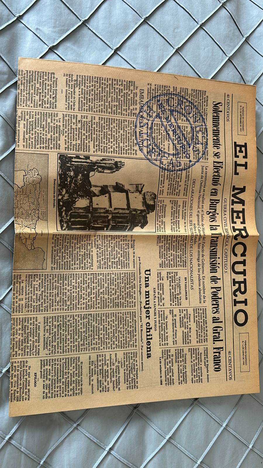 Lote de 10 diarios Mercurio de 1900 - Imagen 6