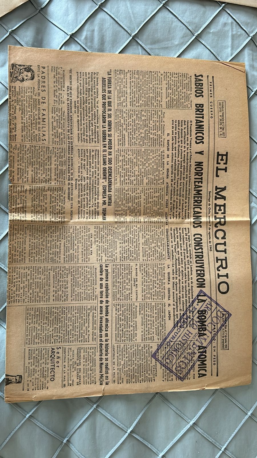 Lote de 10 diarios Mercurio de 1900 - Imagen 8