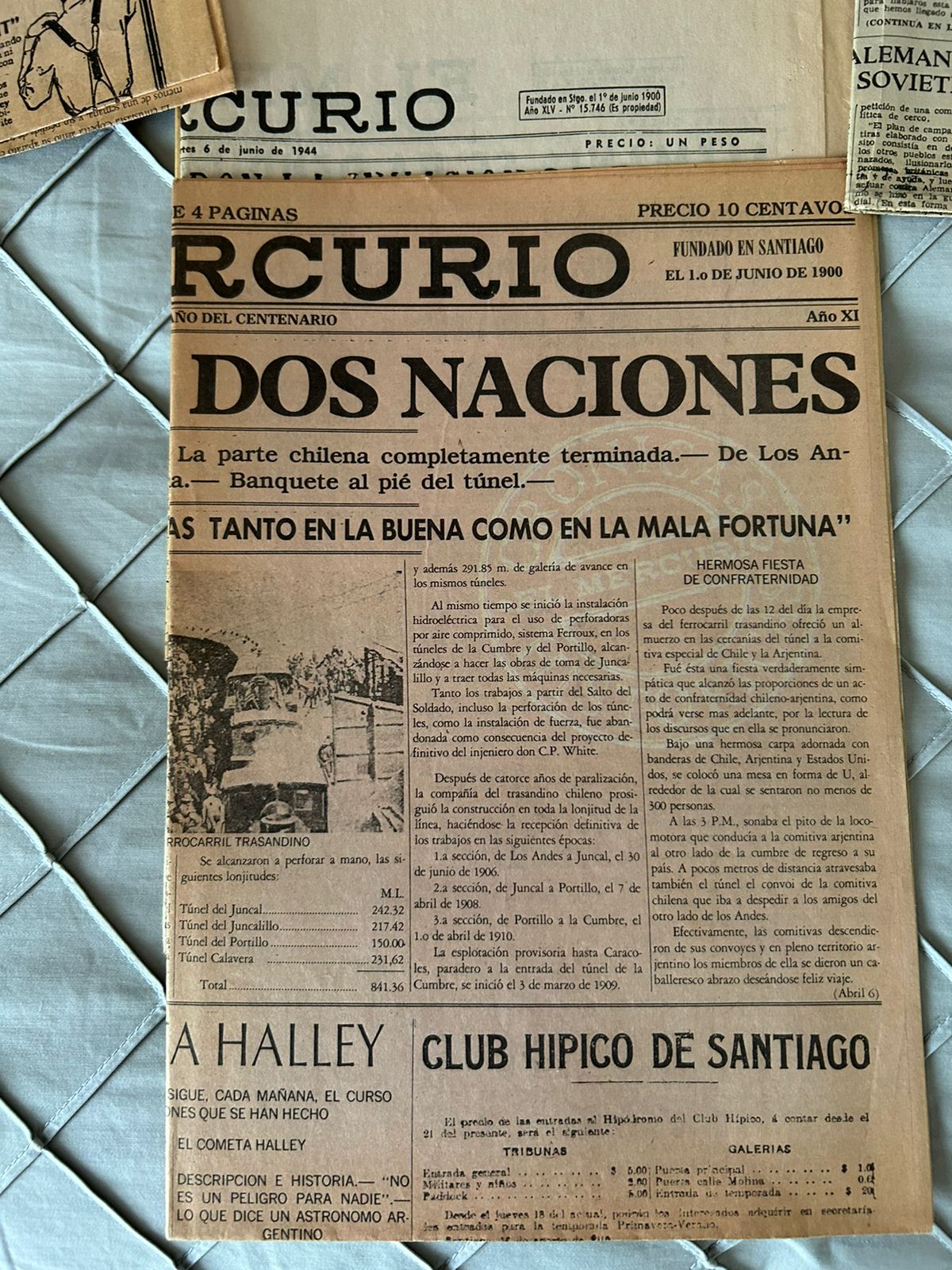 Lote de 10 diarios Mercurio de 1900 - Imagen 12