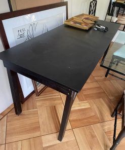 Escritorio negro madera y enchapado