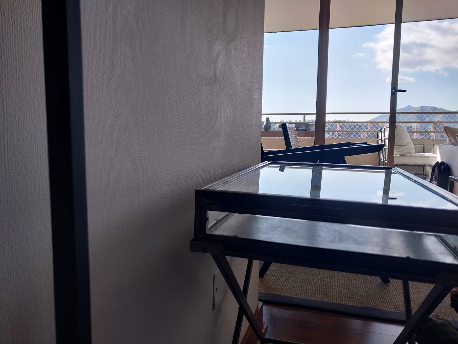 Mesa lateral vidrio abatible - Imagen 2