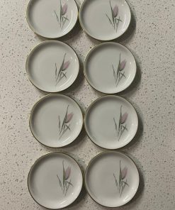 Set de 8 platos florales KPM Krister Alemania