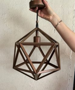Lámpara de techo geométrica color cobre