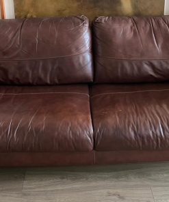 Sofá 3 cuerpos Rosen cuero Chocolate