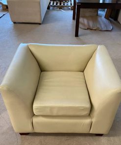 Sillón ecocuero blanco