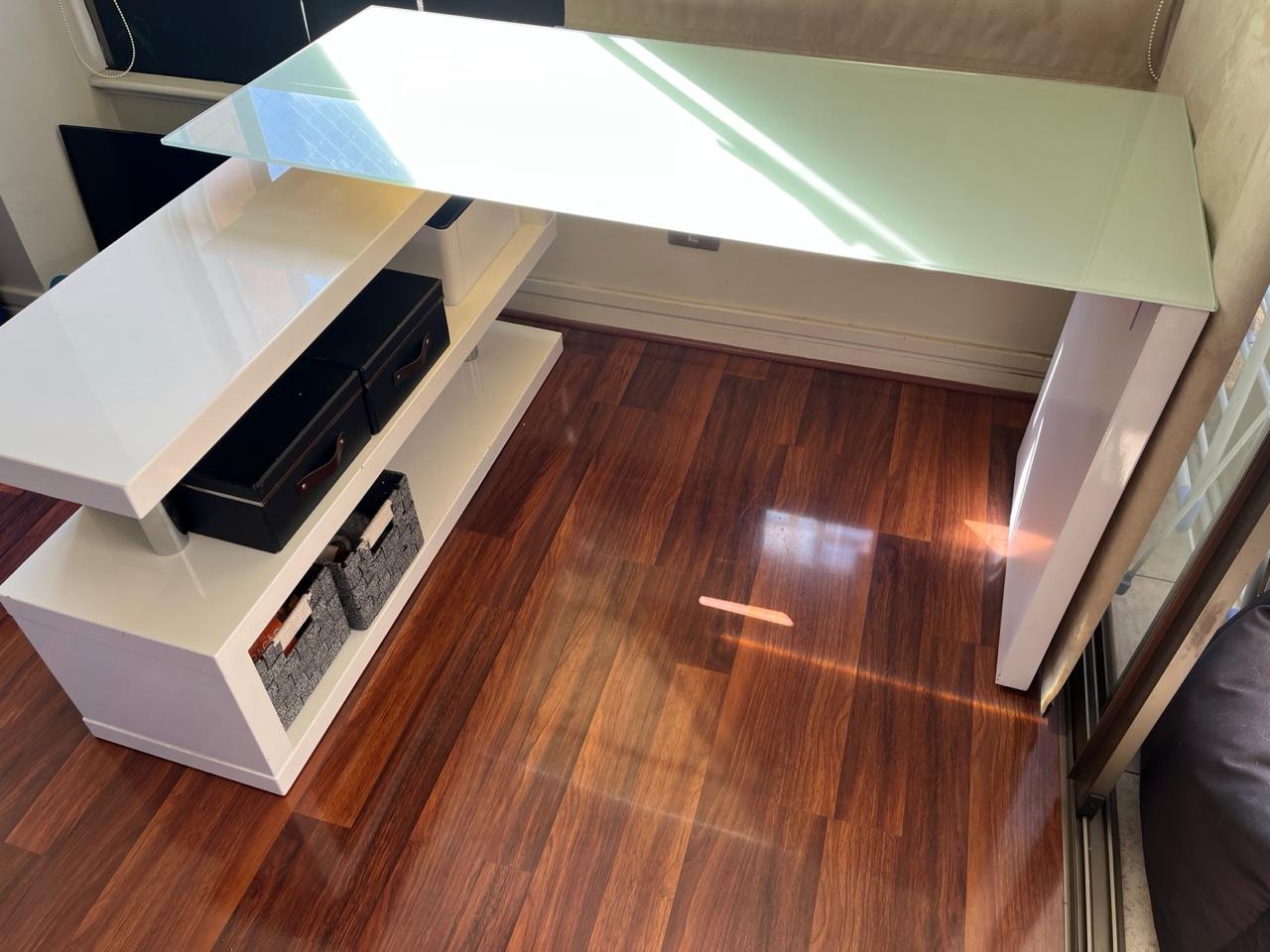 Escritorio L blanco Just Home Collection