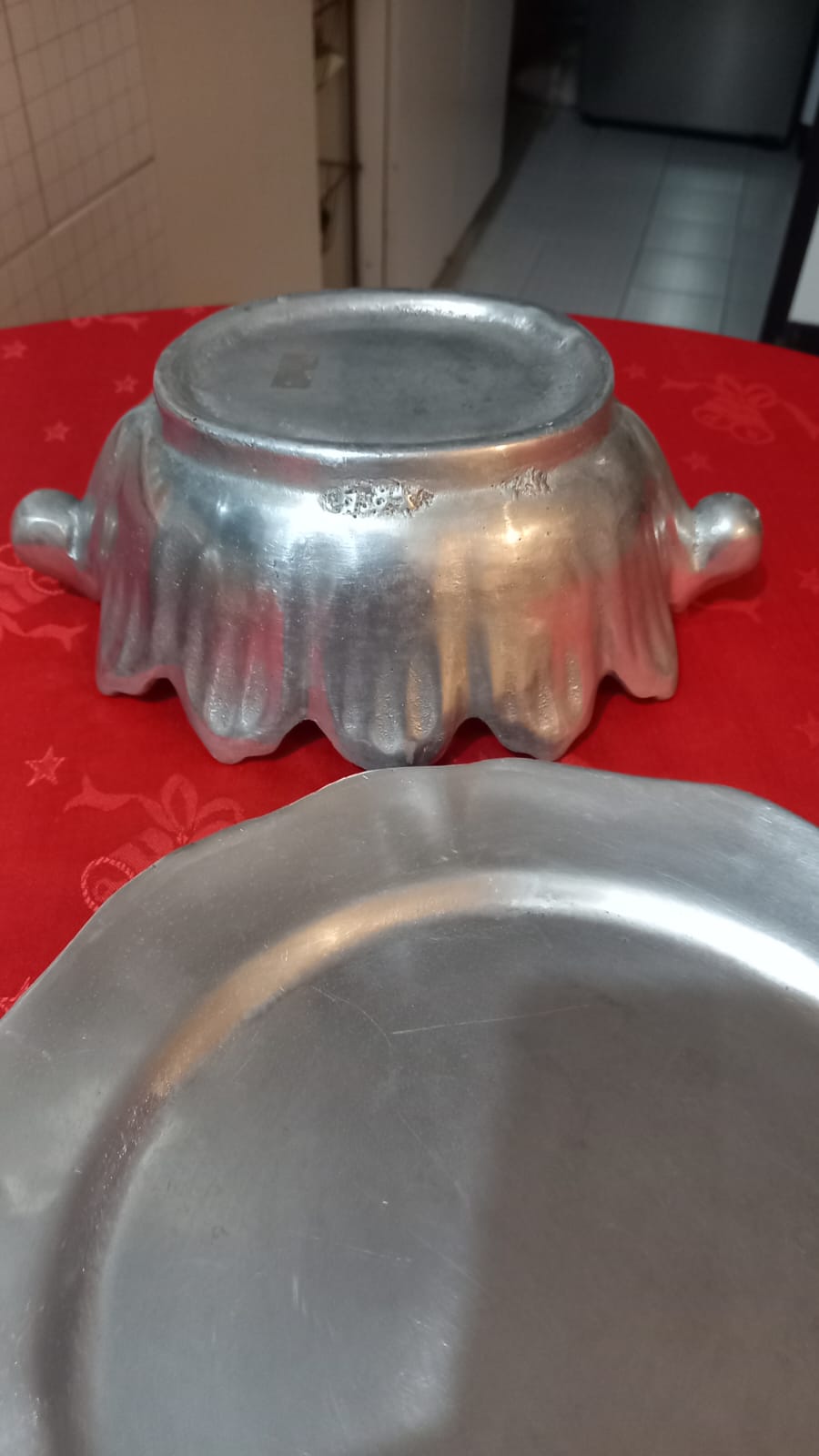 Set 3 bandeja y pocillos peltre - Imagen 2