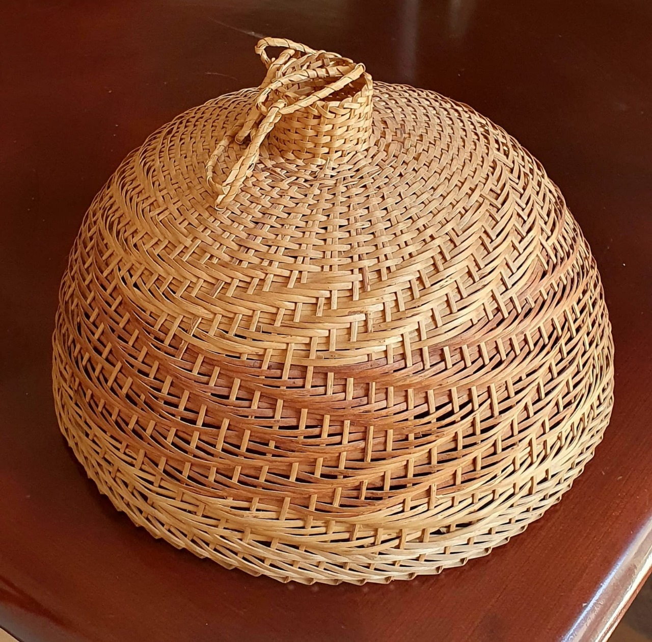 Lámpara de techo pantalla de mimbre