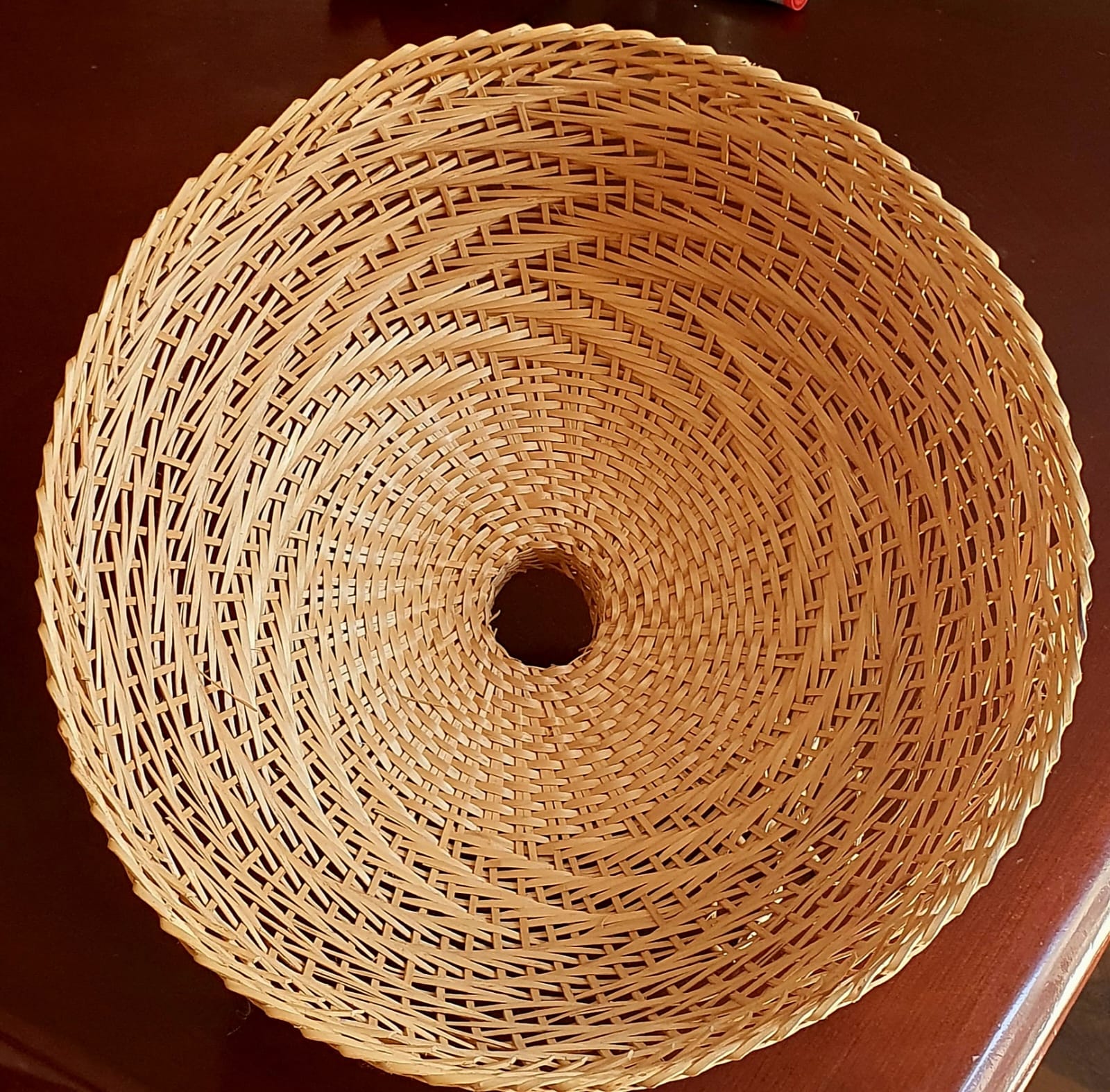 Lámpara de techo pantalla de mimbre - Imagen 2