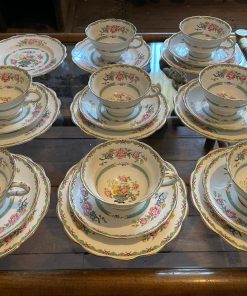 Juego de loza inglés 24 piezas porcelana Copeland Grosvenor