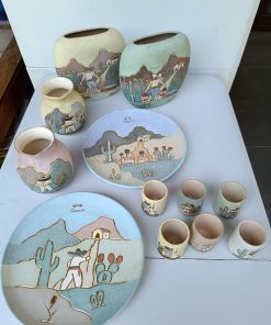 Colección Cancún 12 piezas cerámica Mexicana