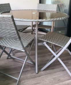 Juego comedor terraza 4 sillas