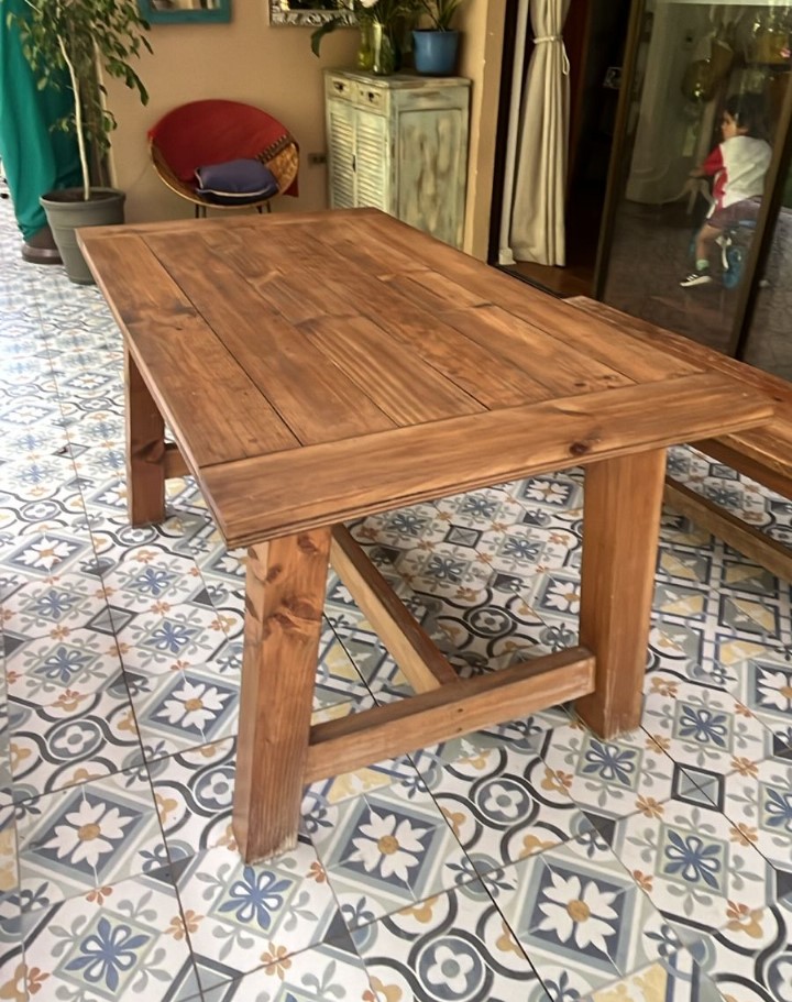 Mesa de comedor madera reciclada