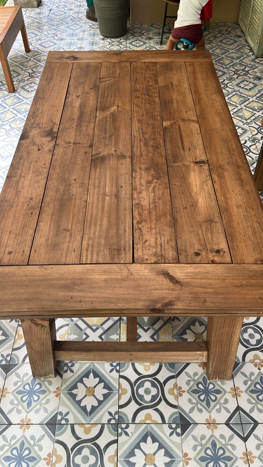 Mesa de comedor madera reciclada - Imagen 2