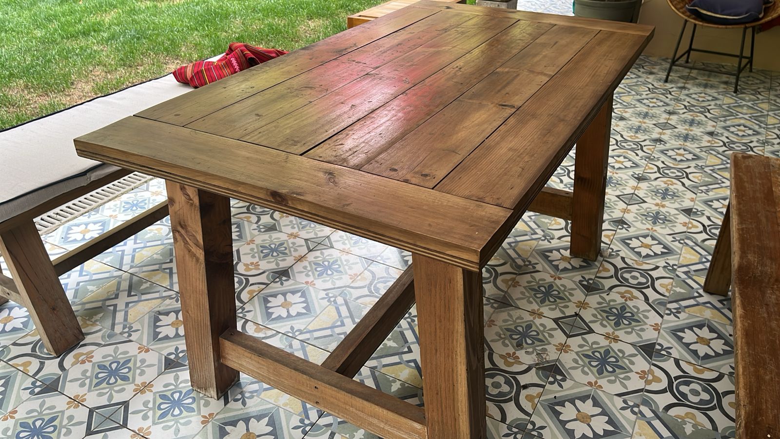 Mesa de comedor madera reciclada - Imagen 4