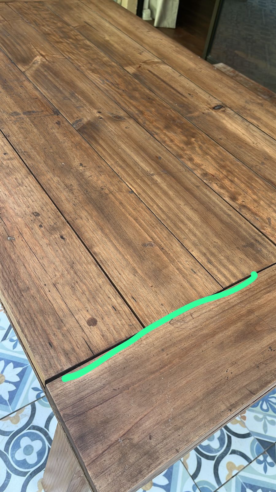 Mesa de comedor madera reciclada - Imagen 5