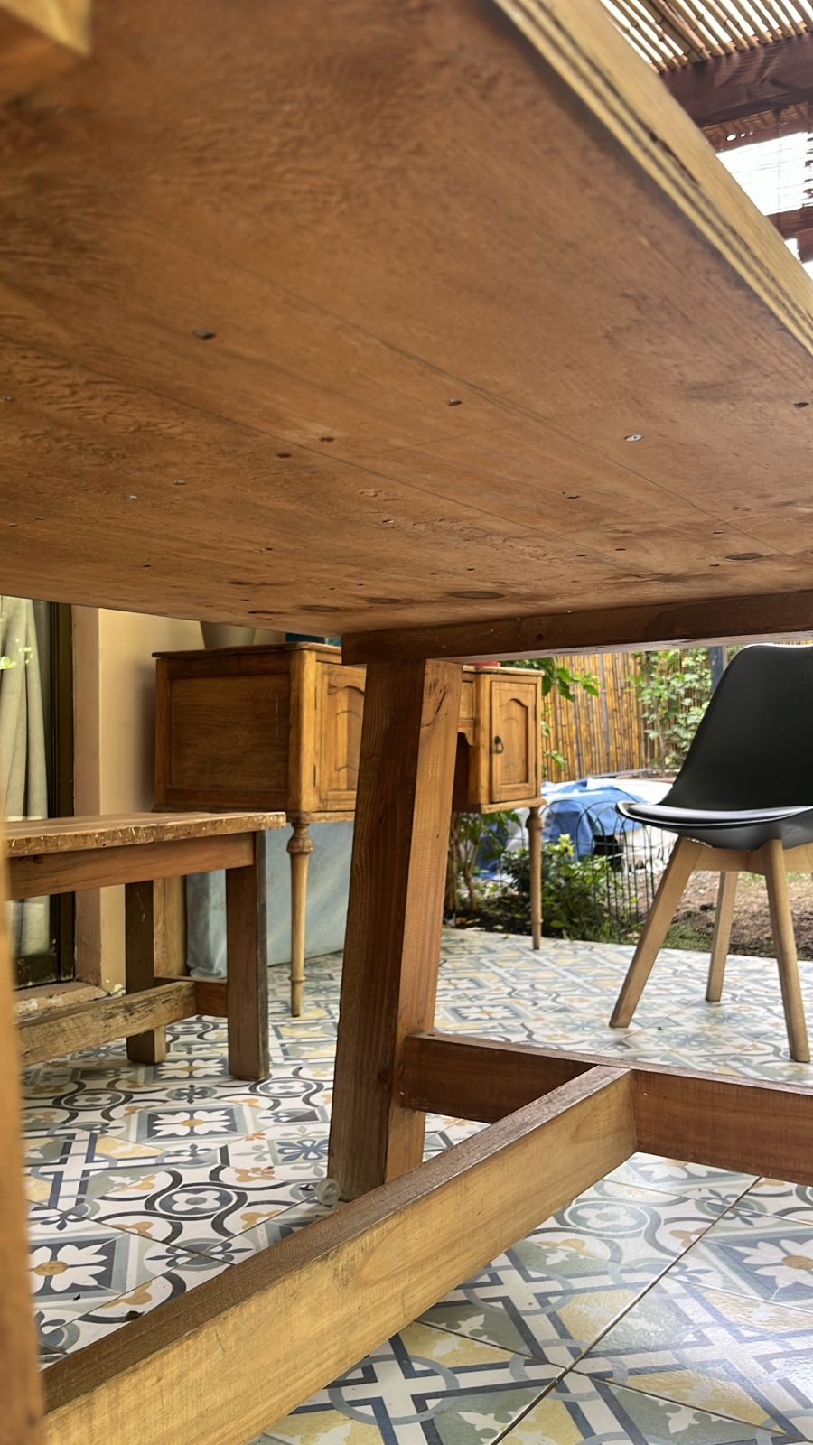 Mesa de comedor madera reciclada - Imagen 6