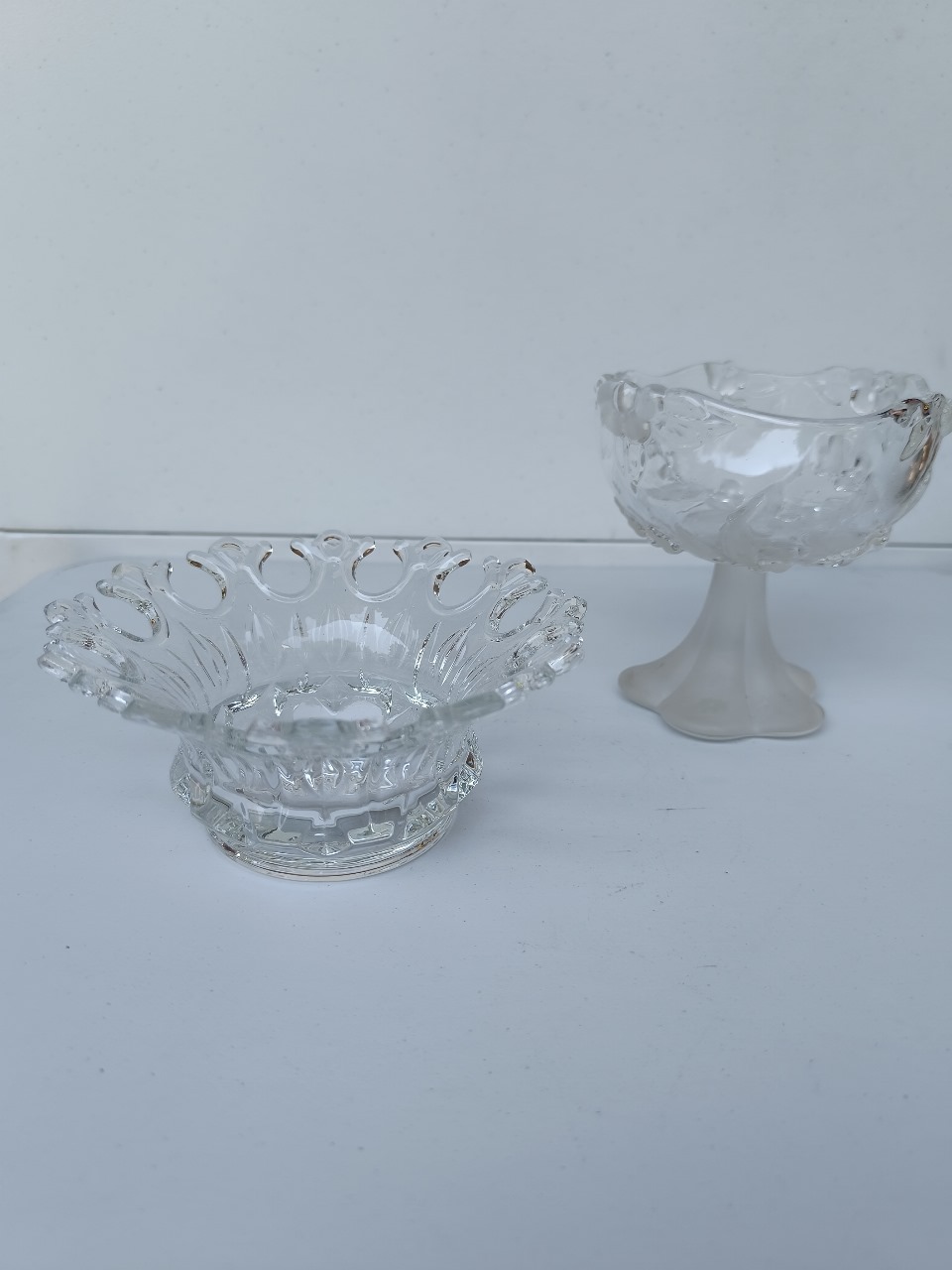 Set pocillo y copa de vidrio