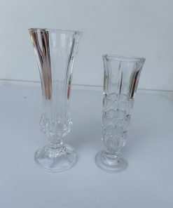 Par de floreros de vidrio