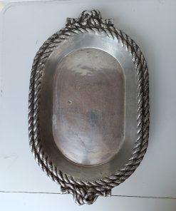 Fuente con lazo en borde Peltre