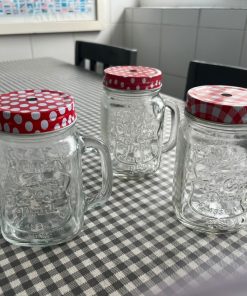 Set 3 mug vidrio vintage