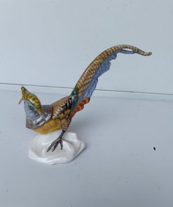 Figura ave cola azul porcelana Bavaria