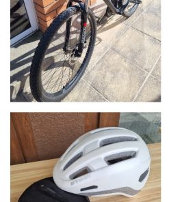 Bicicleta Jeep aro 27, 5 con casco Btwin y sillín