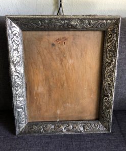 Marco madera con aplicaciones plata 900